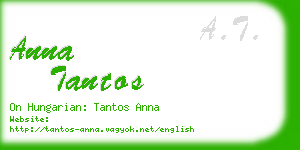 anna tantos business card